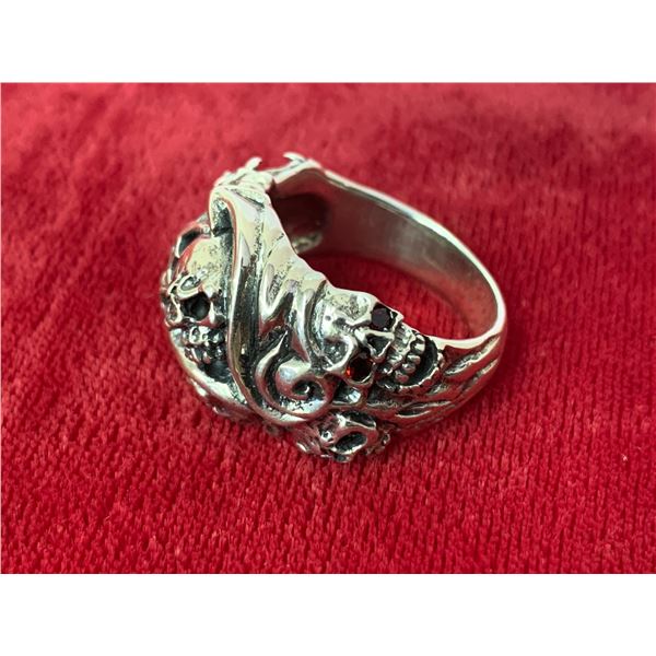 925 SILVER BIKER RING SIZE 11.5