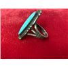 Image 4 : STERLING TURQUOISE NAVAJO SILVER RING SIZE 8