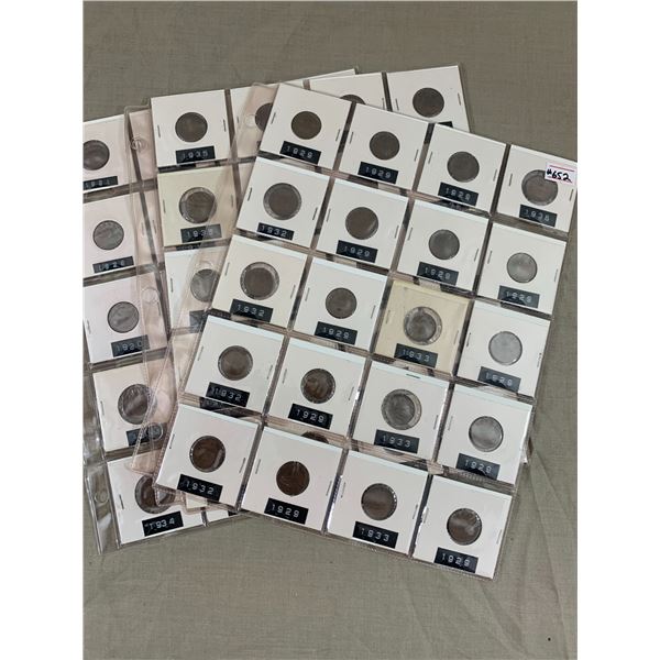 LOT OF 60 CANADIAN SMALL CENT PENNIES 1920s 30s