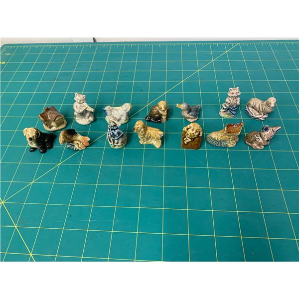 LOT OF 14 WADE RED ROSE TEA FIGURINES