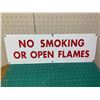Image 1 : VINTAGE PORCELAIN NO SMOKING SIGN 24" x 8"