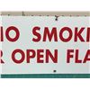 Image 3 : VINTAGE PORCELAIN NO SMOKING SIGN 24" x 8"