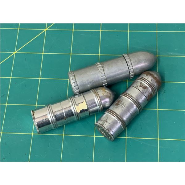 LOT OF 3 VINTAGE BULLET STYLE LIGHTERS AUER KASCHIE