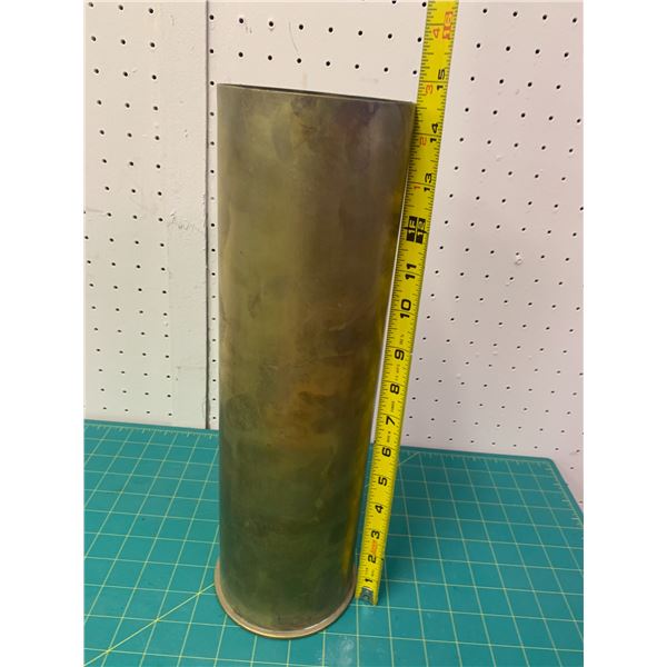 LARGE BRASS SHELL CASING 105MM