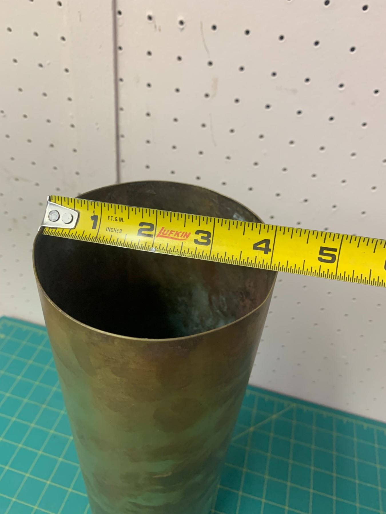 LARGE BRASS SHELL CASING 105MM - Schmalz Auctions