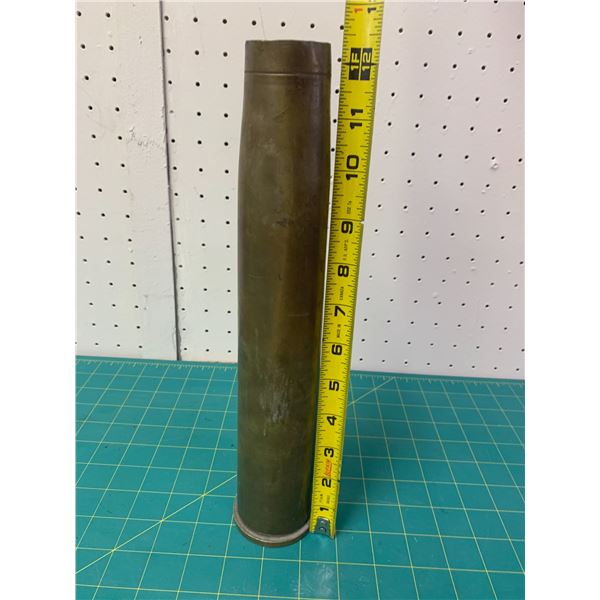 LARGE BRASS SHELL CASING 1954