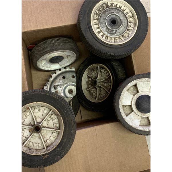 LOT OF LAWN MOWER WHEELS