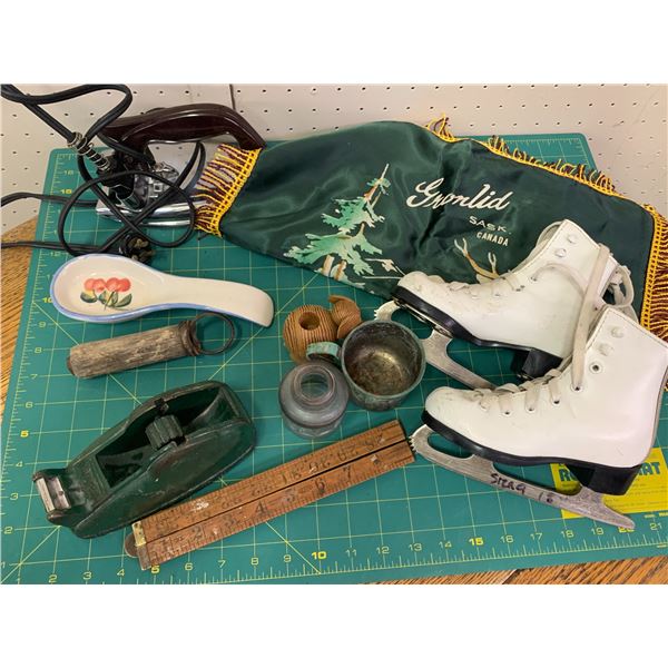 MISC LOT GRONLID PILLOW CASE SKATES ETC