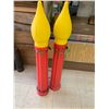 Image 1 : PAIR OF VINTAGE CHRISTMAS CANDLE YARD LIGHTS 36"