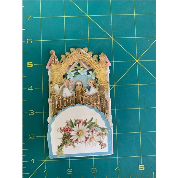 ANTIQUE POP UP EASTER CARD