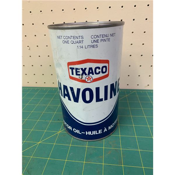 TEXACO HAVOLINE ONE QUART OIL CAN
