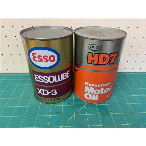 LOT OF FULL ONE LITRE OIL CANS