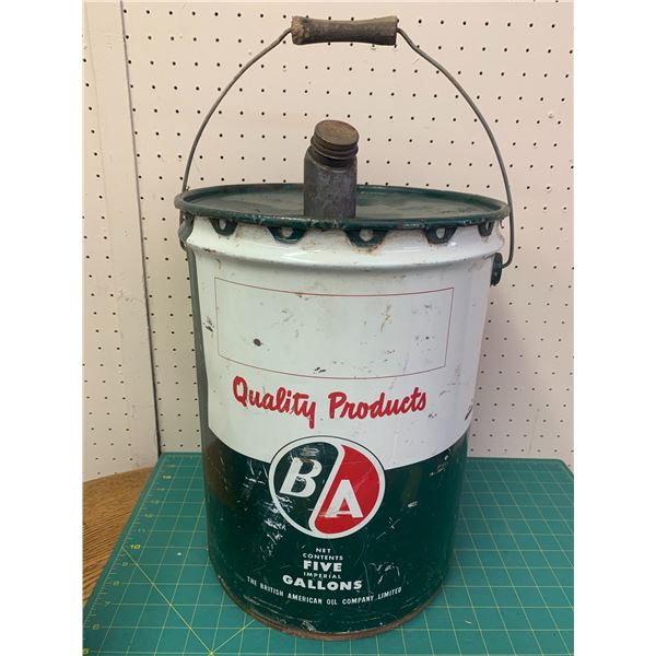 BRITISH AMERICAN 5 GALLON GREASE PAIL