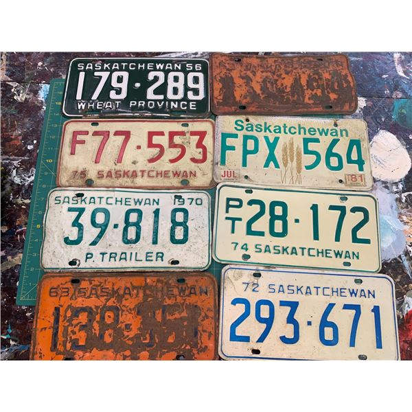 LOT OF SASK LICENCE PLATES