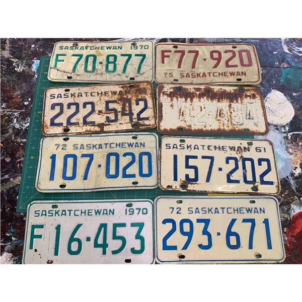 LOT OF SASK LICENCE PLATES