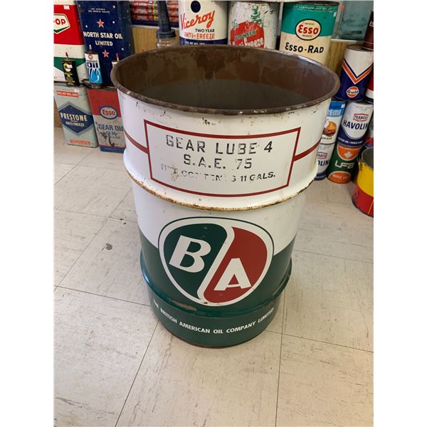 11 GALLON BRITISH AMERICAN OIL BARREL