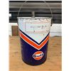 Image 2 : FIVE GALLON MOBILOIL OIL PAIL