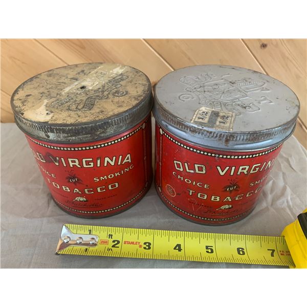 LOT OF OLD VIRGINIA TOBACOO TINS