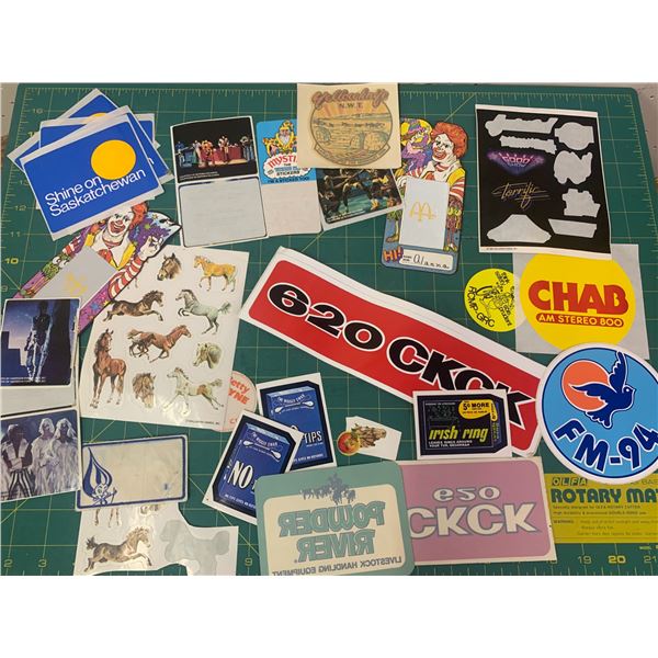 LOT OF VINTAGE STICKERS