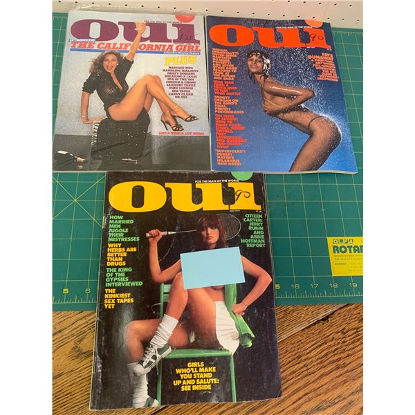 LOT OF OUI VINTAGE ADULT MAGAZINES