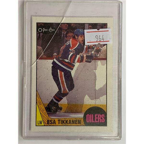 1987-88 ROOKIE CARD ESA TIKKANEN HOCKEY