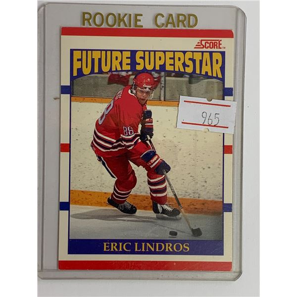 1990 ROOKIE CARD ERIC LINDROS HOCKEY