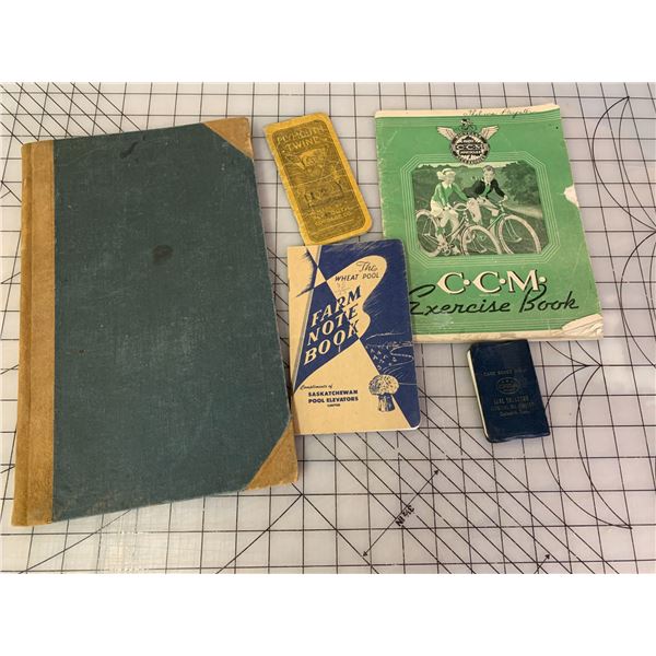 LOT OF MISC OLD PAPER SASK POOL CCM SCRIBBLER