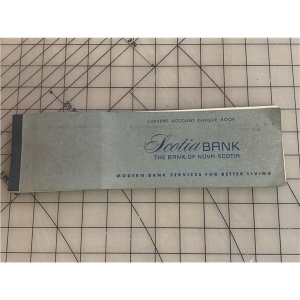 1960s SCOTIA BANK CHEQUE BOOK