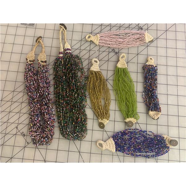 BEADED NECKLACES AND BRACELETS