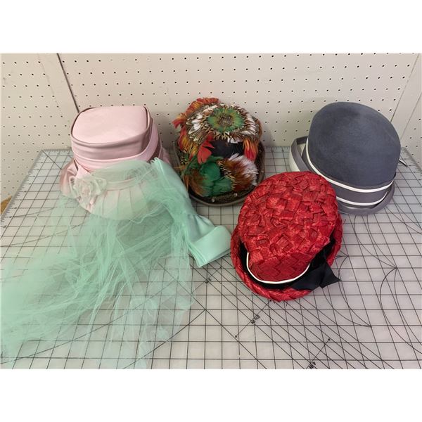 LOT OF VINTAGE LADIES HATS