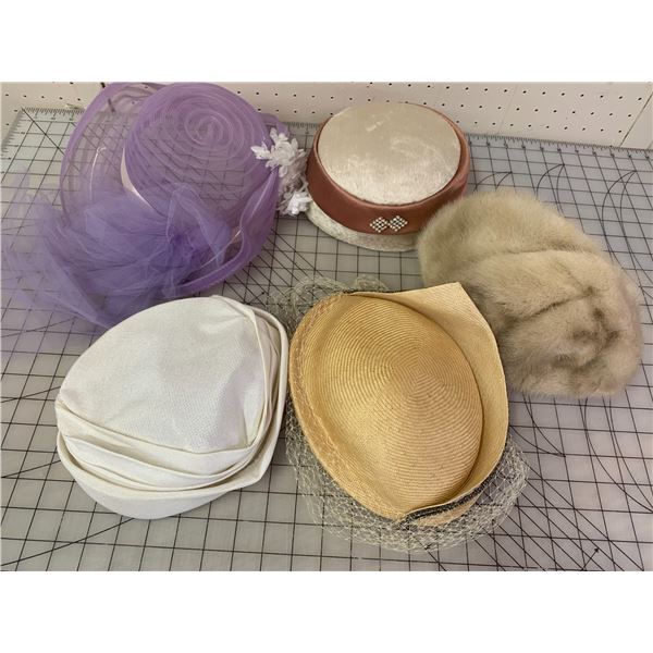 LOT OF VINTAGE LADIES HATS