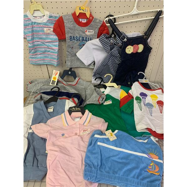 VINTAGE LOT NOS KIDS CLOTHING BATHING SUITS BABY ETC