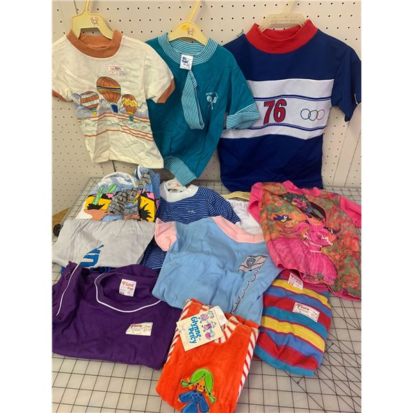 VINTAGE LOT NOS KIDS CLOTHING BATHING SUITS BABY ETC