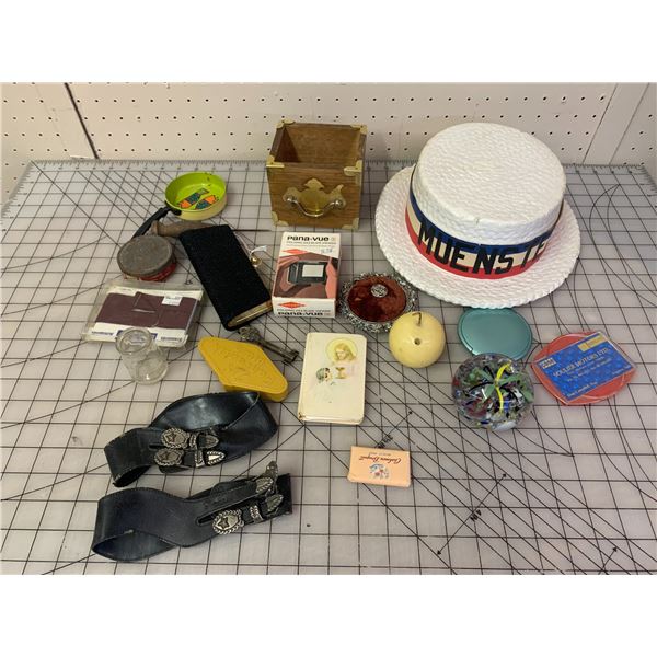 MISC LOT PAPERWEIGHT MUENSTER HAT
