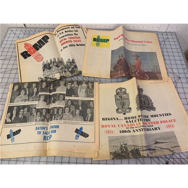 VINTAGE RCMP RELATED NEWSPAPERS