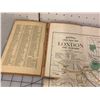 Image 2 : ANTIQUE 35.5" x 30 FOLD OUT LONDON STREET MAP BOOK