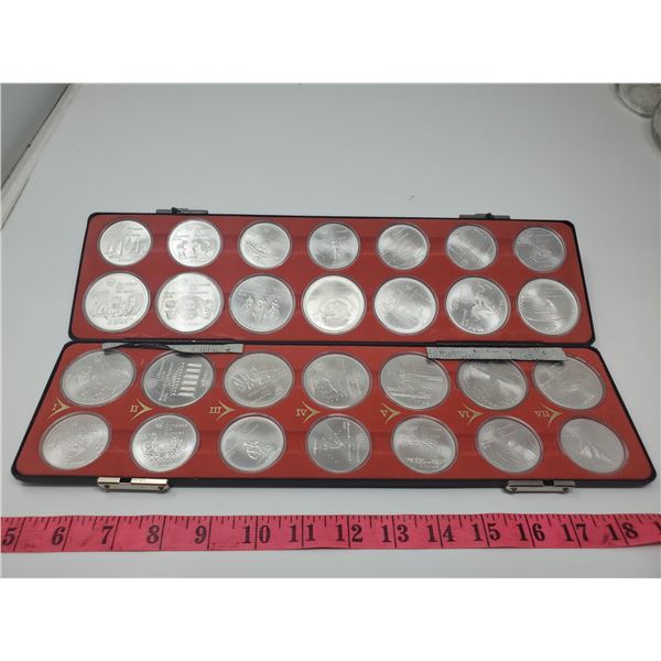 Montreal Olympics 1976 28 coin silver dollar collection