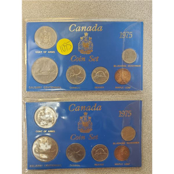 2 x 1975 Canada coin set