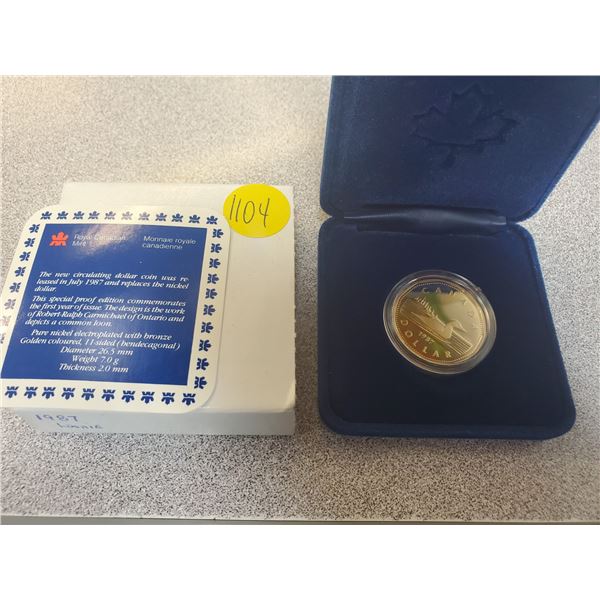 1987 Canada dollar "first year of issue"