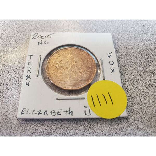 2005 Terry Fox Canada loonie