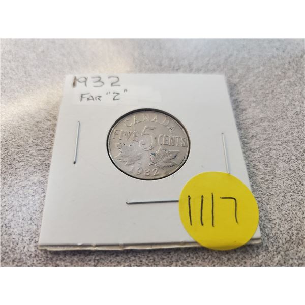 1932 Canada 5 cents "Far 2"