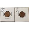 Image 1 : 2 x 1941 One Cent (PT "7" BL "7")