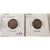 Image 1 : 2 x 1949 One Cent (PT Between)