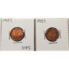 Image 1 : 2 x 1957 One Cent