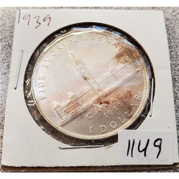 1939 Canada Silver Dollar