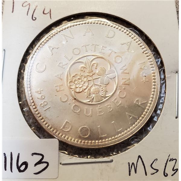1964 Quebec Silver Dollar