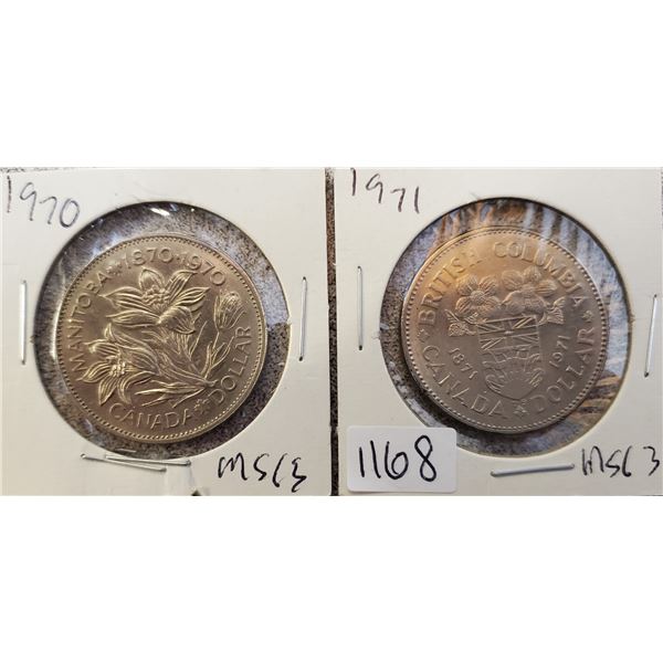 1970 + 1971 Canada Dollars