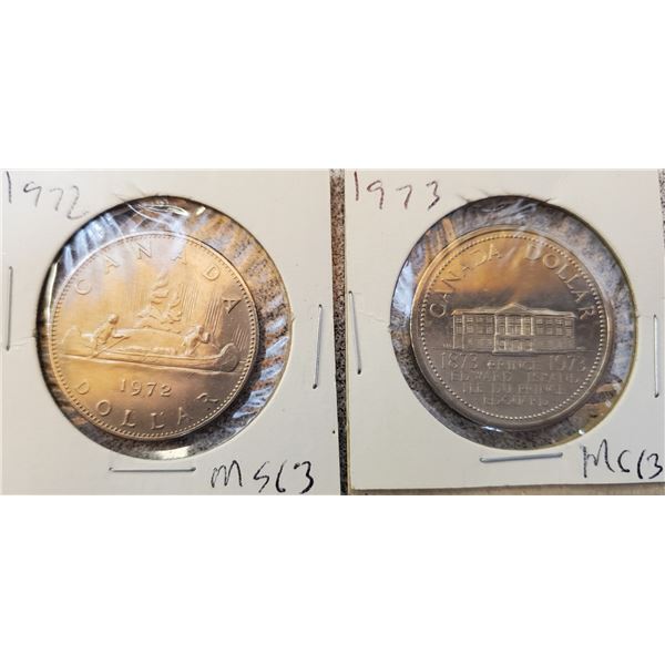 1972 + 1973 Canada Dollars