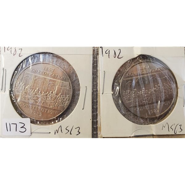 2 x 1982 Canada Dollars