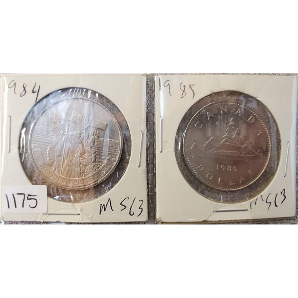 1984 + 1985 Canada Dollars
